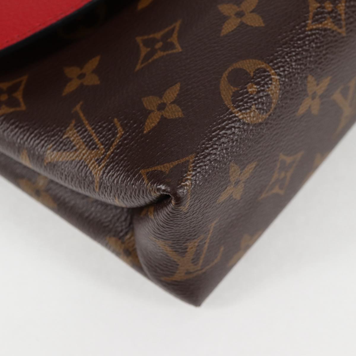 LOUIS VUITTON Monogram Sun Placide Shoulder Bag Red M43713 LV Auth BA2903M