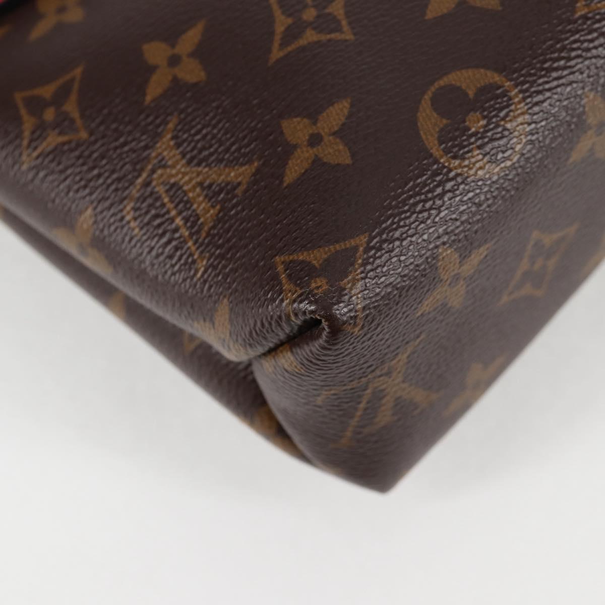 LOUIS VUITTON Monogram Sun Placide Shoulder Bag Red M43713 LV Auth BA2903M