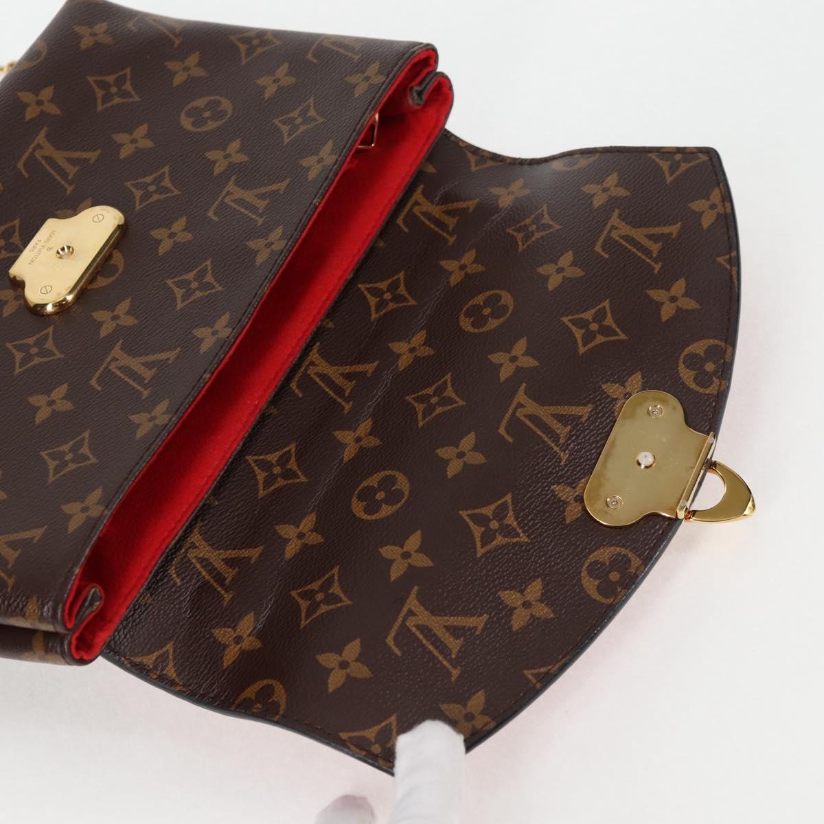LOUIS VUITTON Monogram Sun Placide Shoulder Bag Red M43713 LV Auth BA2903M