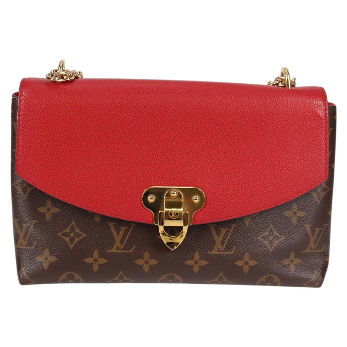LOUIS VUITTON Monogram Sun Placide Shoulder Bag Red M43713 LV Auth BA2903M