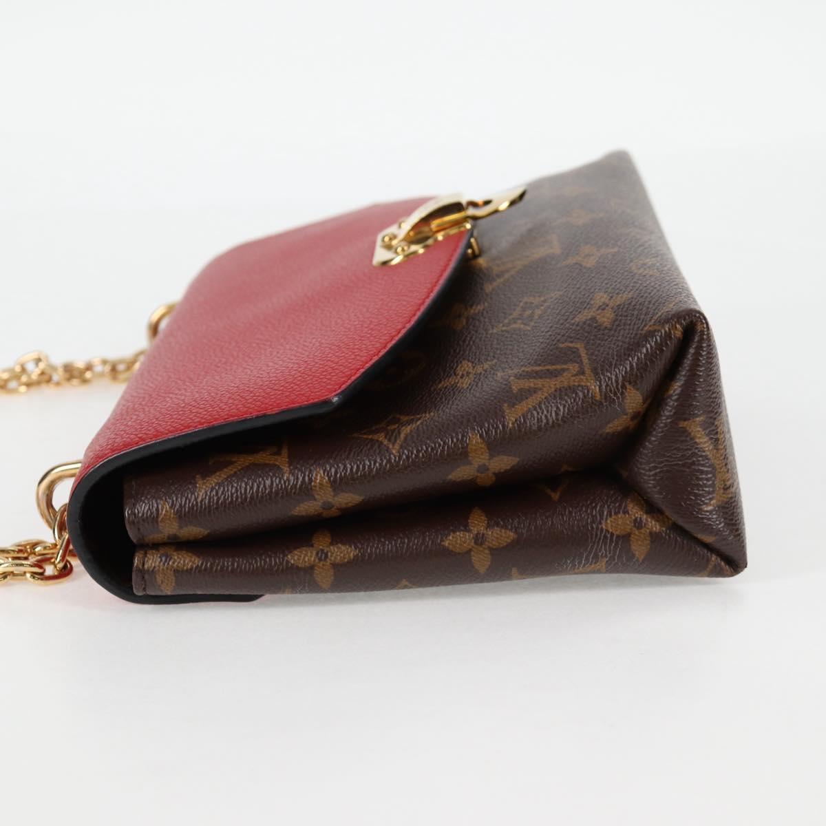 LOUIS VUITTON Monogram Sun Placide Shoulder Bag Red M43713 LV Auth BA2903A