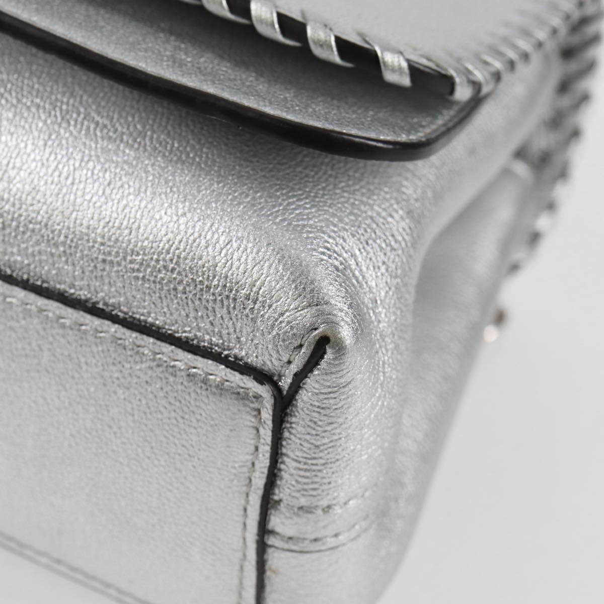 LOUIS VUITTON Chain Very Shoulder Bag Leather Silver M43201 LV Auth BA2904M