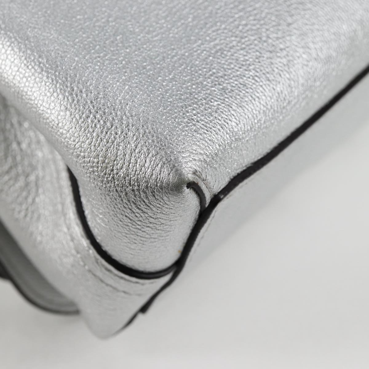 LOUIS VUITTON Chain Very Shoulder Bag Leather Silver M43201 LV Auth BA2904M