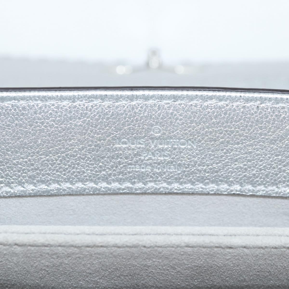 LOUIS VUITTON Chain Very Shoulder Bag Leather Silver M43201 LV Auth BA2904M