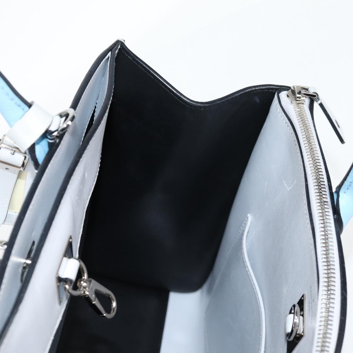 LOUIS VUITTON City Steamer MM Bag Calf leather Black Gray M42435 LV Auth BA2906V
