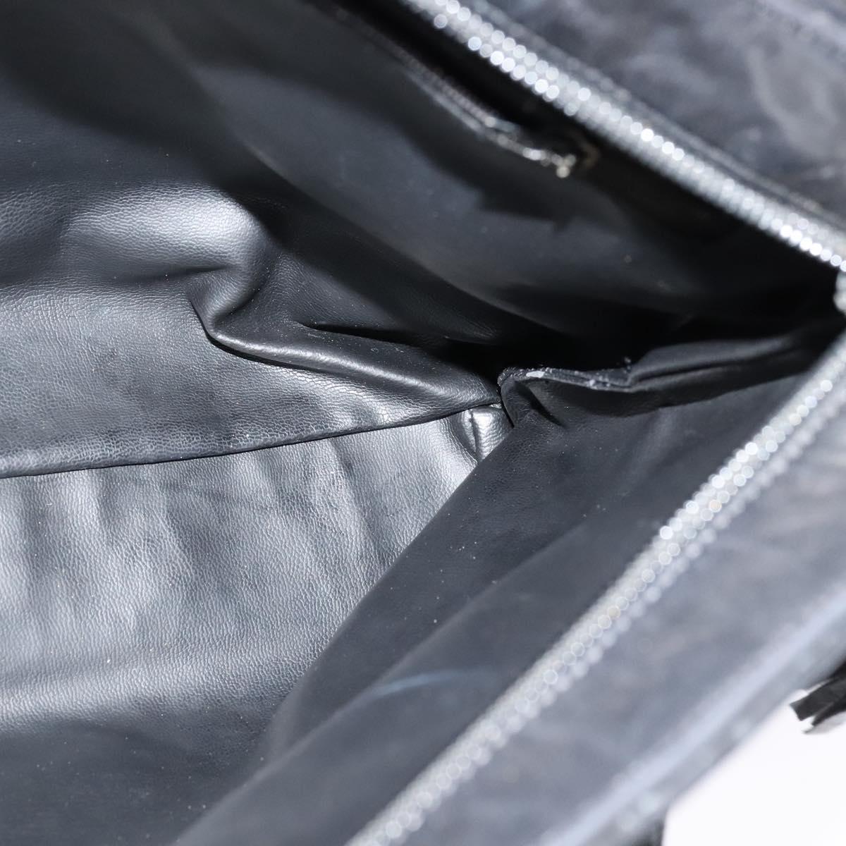 BALLY Tote Bag Leather Black Gold Auth BA2910