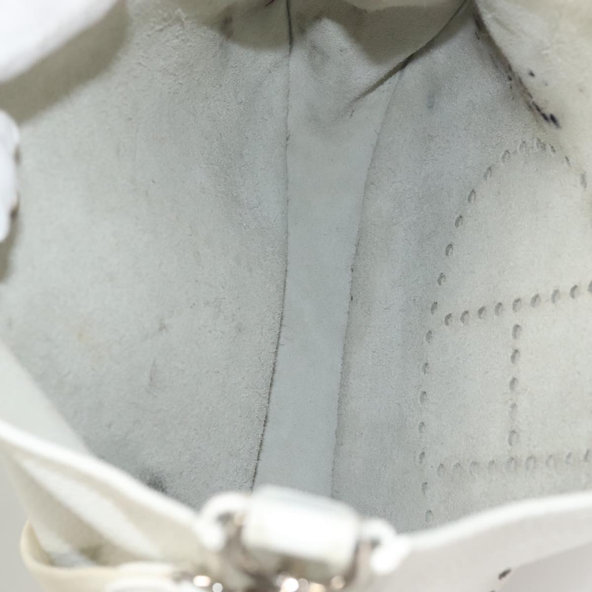 HERMES Evelyn 1 GM Shoulder Bag Togo leather White Auth BA2943SAM