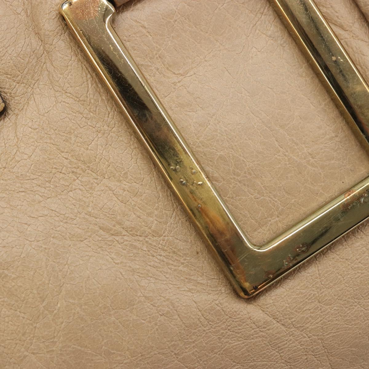 Chloe Etel Hand Bag Leather 2way Pink Gold Auth BA2946