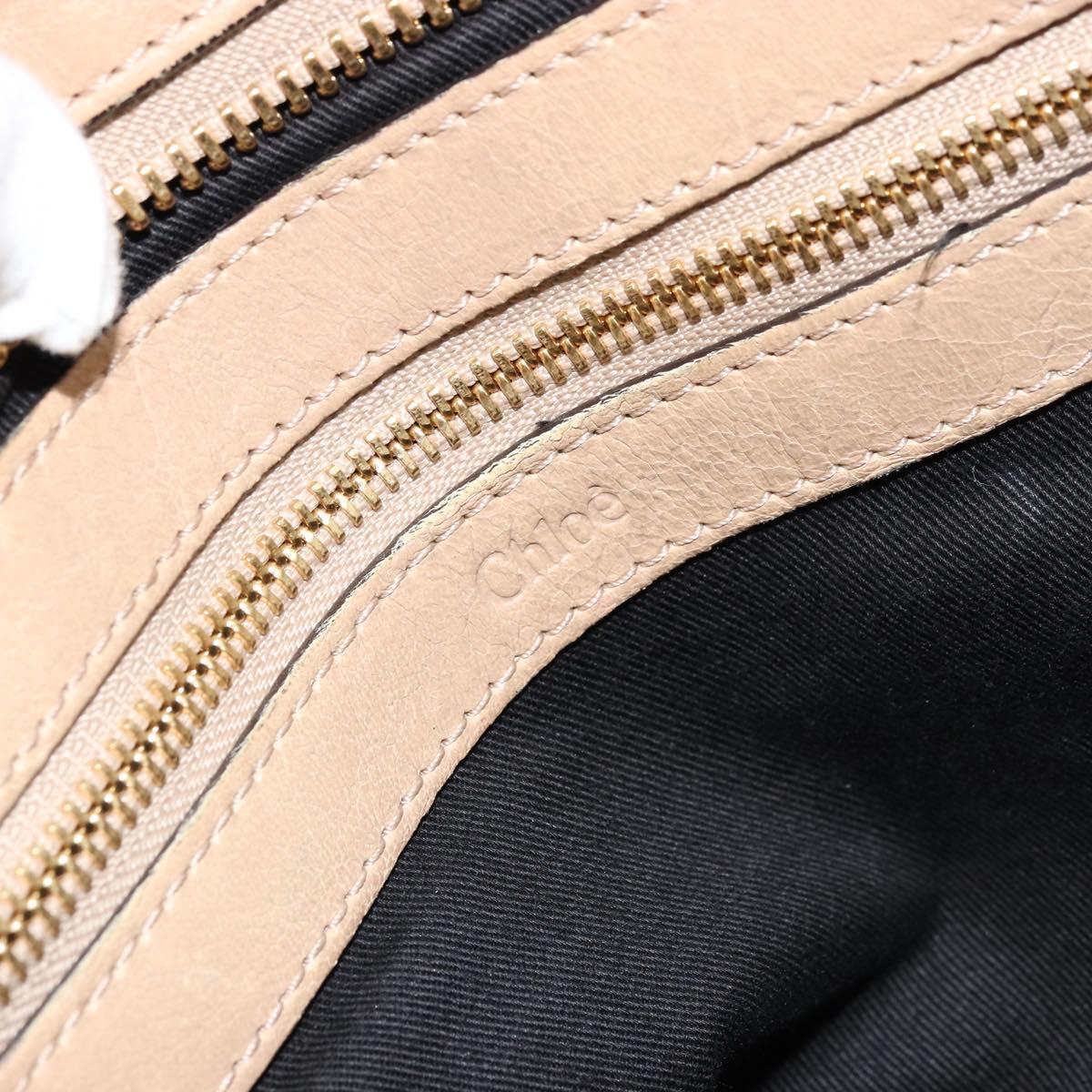 Chloe Etel Hand Bag Leather 2way Pink Gold Auth BA2946