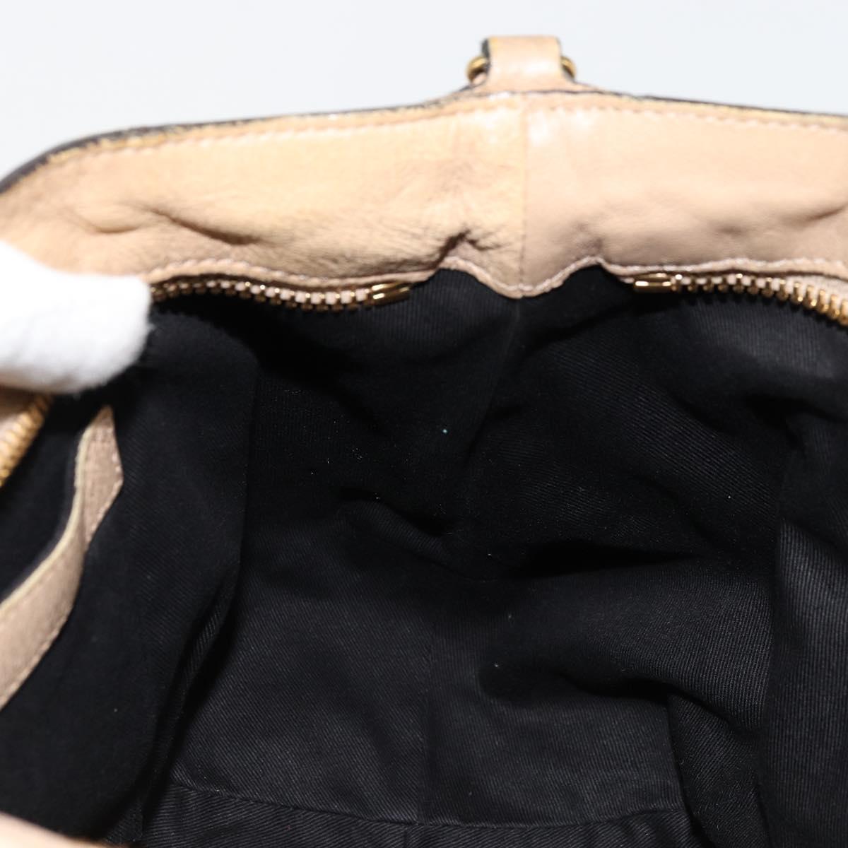Chloe Etel Hand Bag Leather 2way Pink Gold Auth BA2946