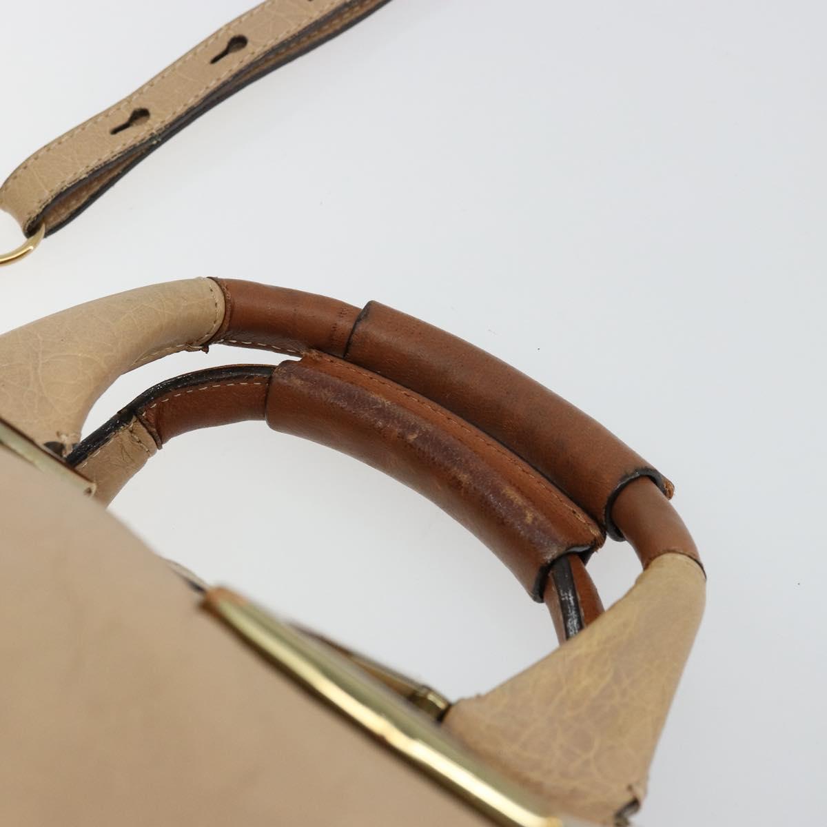 Chloe Etel Hand Bag Leather 2way Pink Gold Auth BA2946