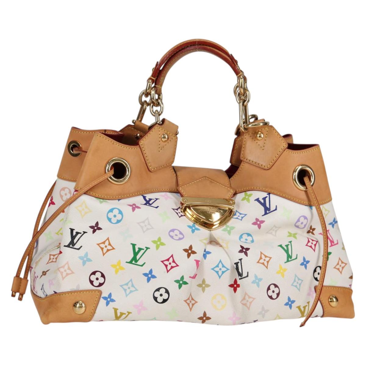 LOUIS VUITTON Monogram Multicolor Ursula Tote Bag White M40123 LV Auth BA2955