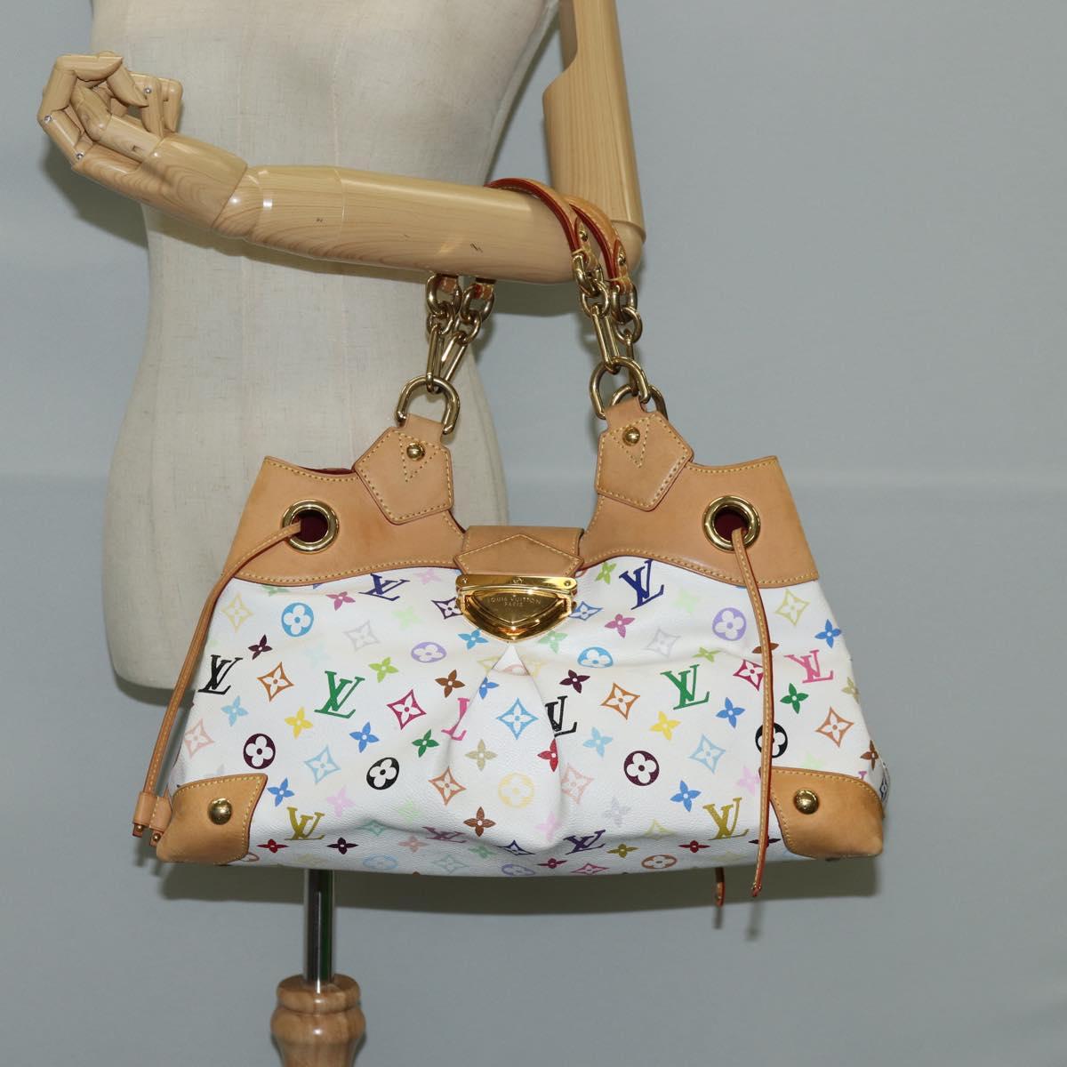 LOUIS VUITTON Monogram Multicolor Ursula Tote Bag White M40123 LV Auth BA2955