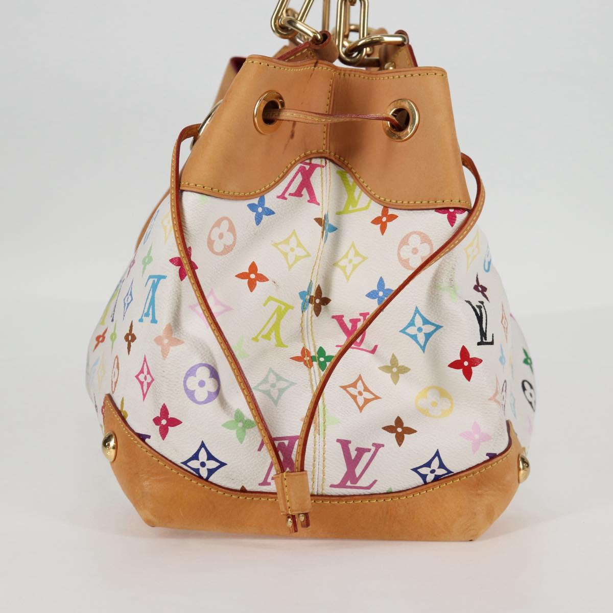LOUIS VUITTON Monogram Multicolor Ursula Tote Bag White M40123 LV Auth BA2955