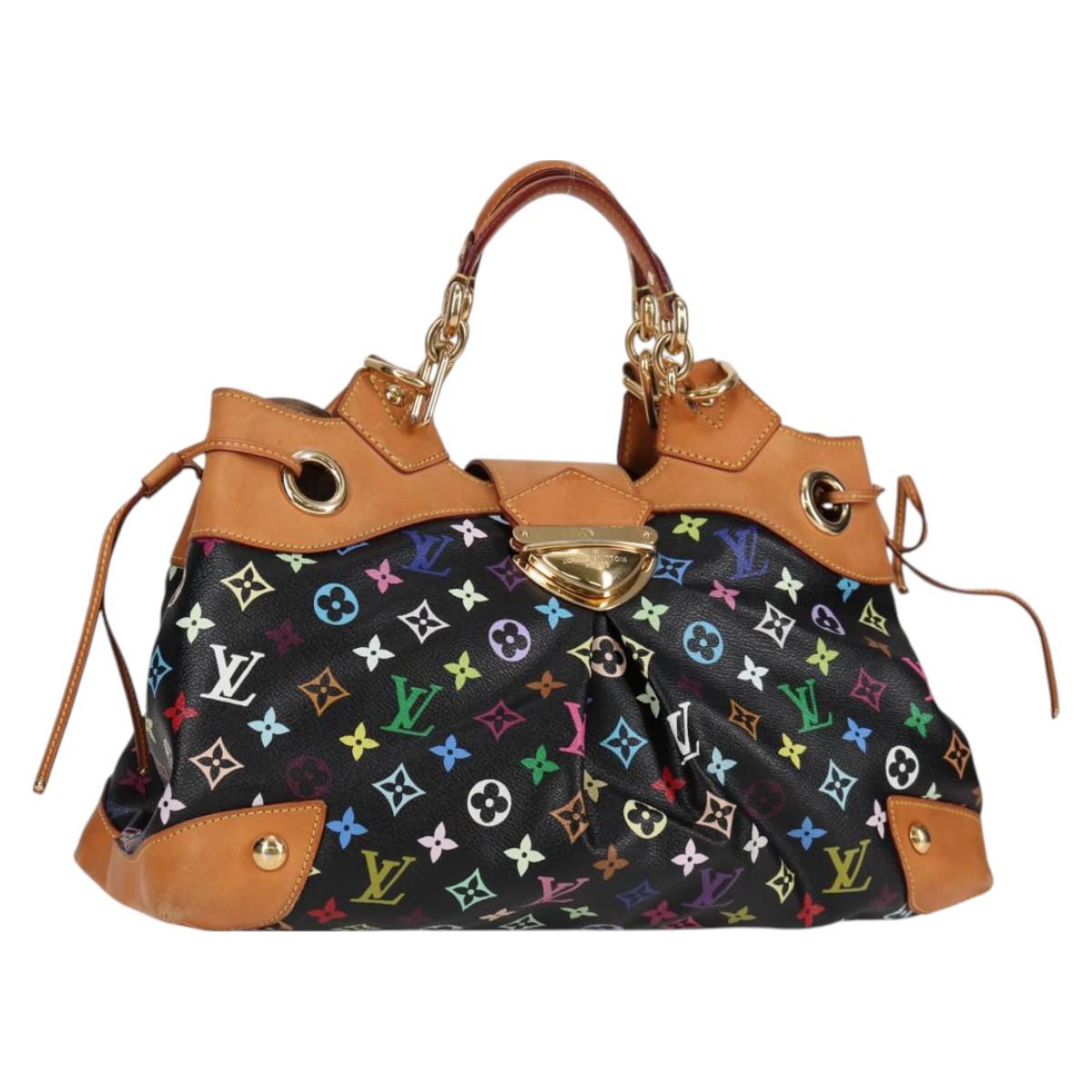 LOUIS VUITTON Monogram Multicolor Ursula Tote Bag Black M40124 LV Auth BA2956V