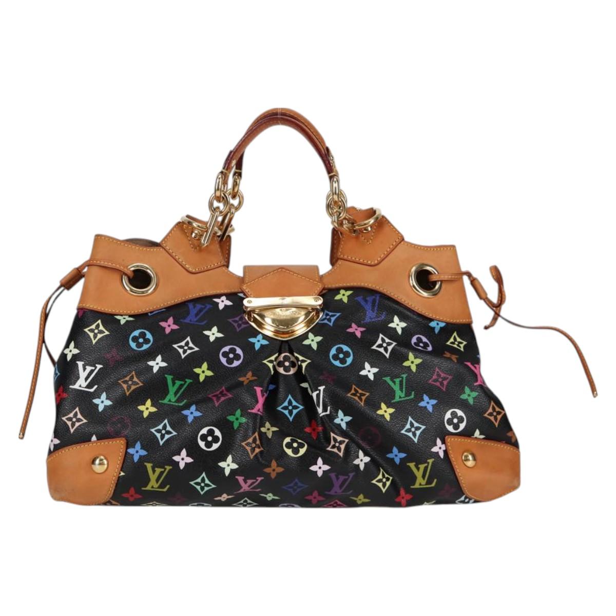 LOUIS VUITTON Monogram Multicolor Ursula Tote Bag Black M40124 LV Auth BA2956V