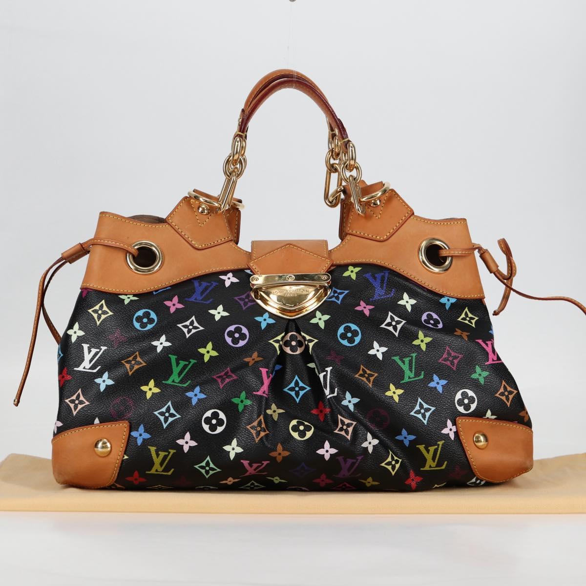 LOUIS VUITTON Monogram Multicolor Ursula Tote Bag Black M40124 LV Auth BA2956V