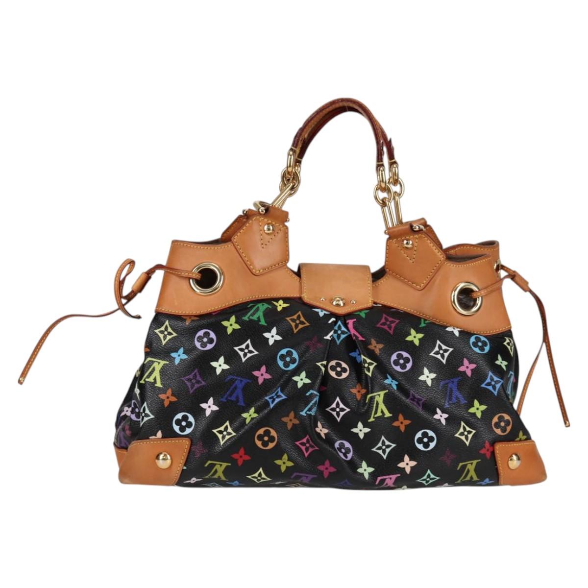 LOUIS VUITTON Monogram Multicolor Ursula Tote Bag Black M40124 LV Auth BA2956V