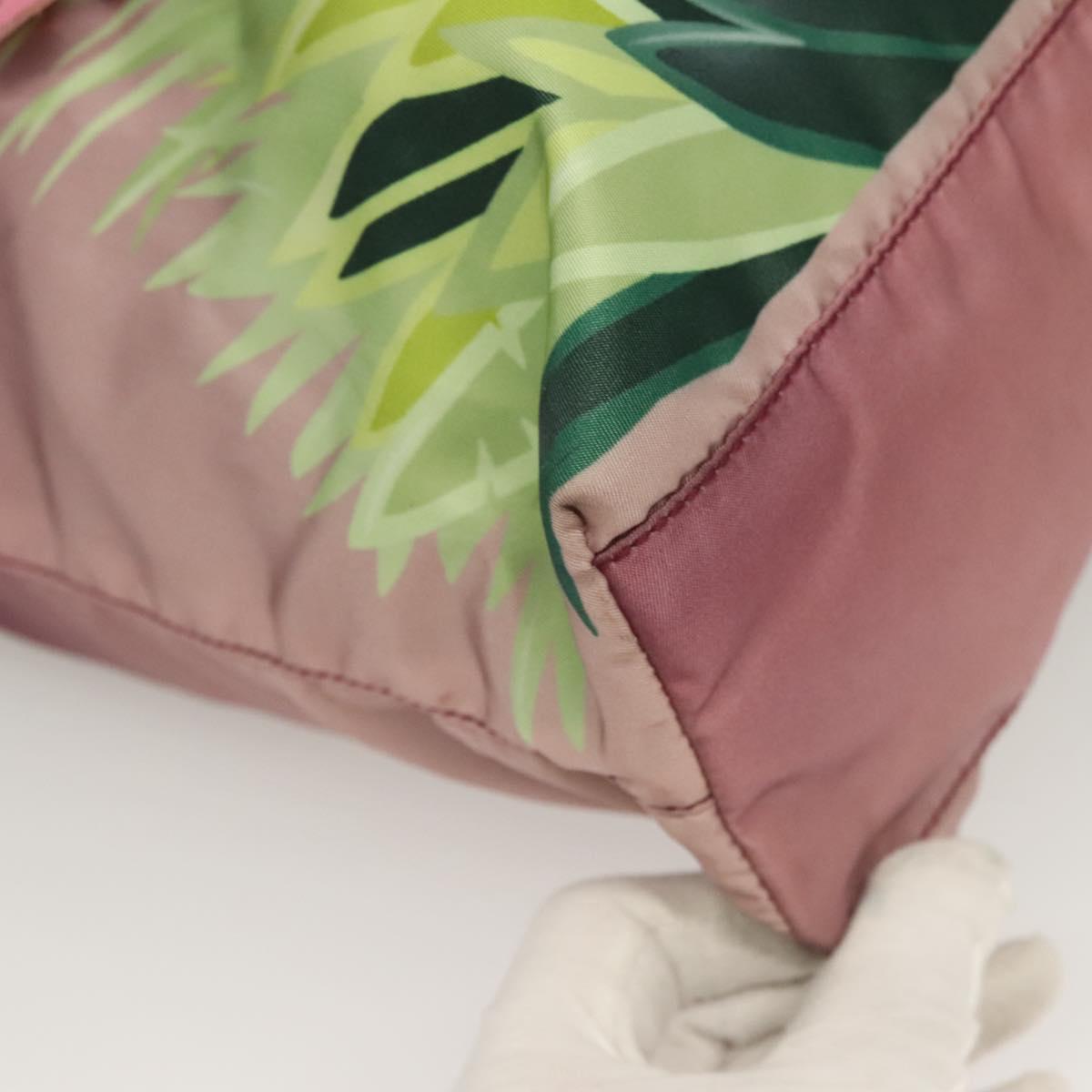 PRADA Flower Japan Limited Tote Bag Nylon Purple Auth BA2967