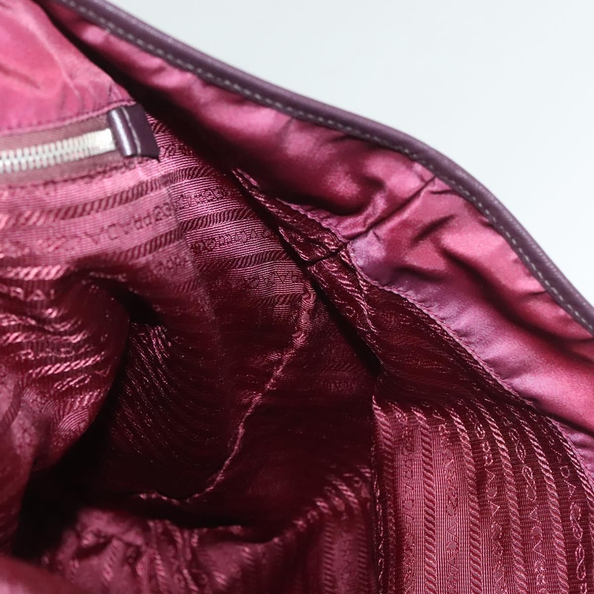 PRADA Flower Japan Limited Tote Bag Nylon Purple Auth BA2967