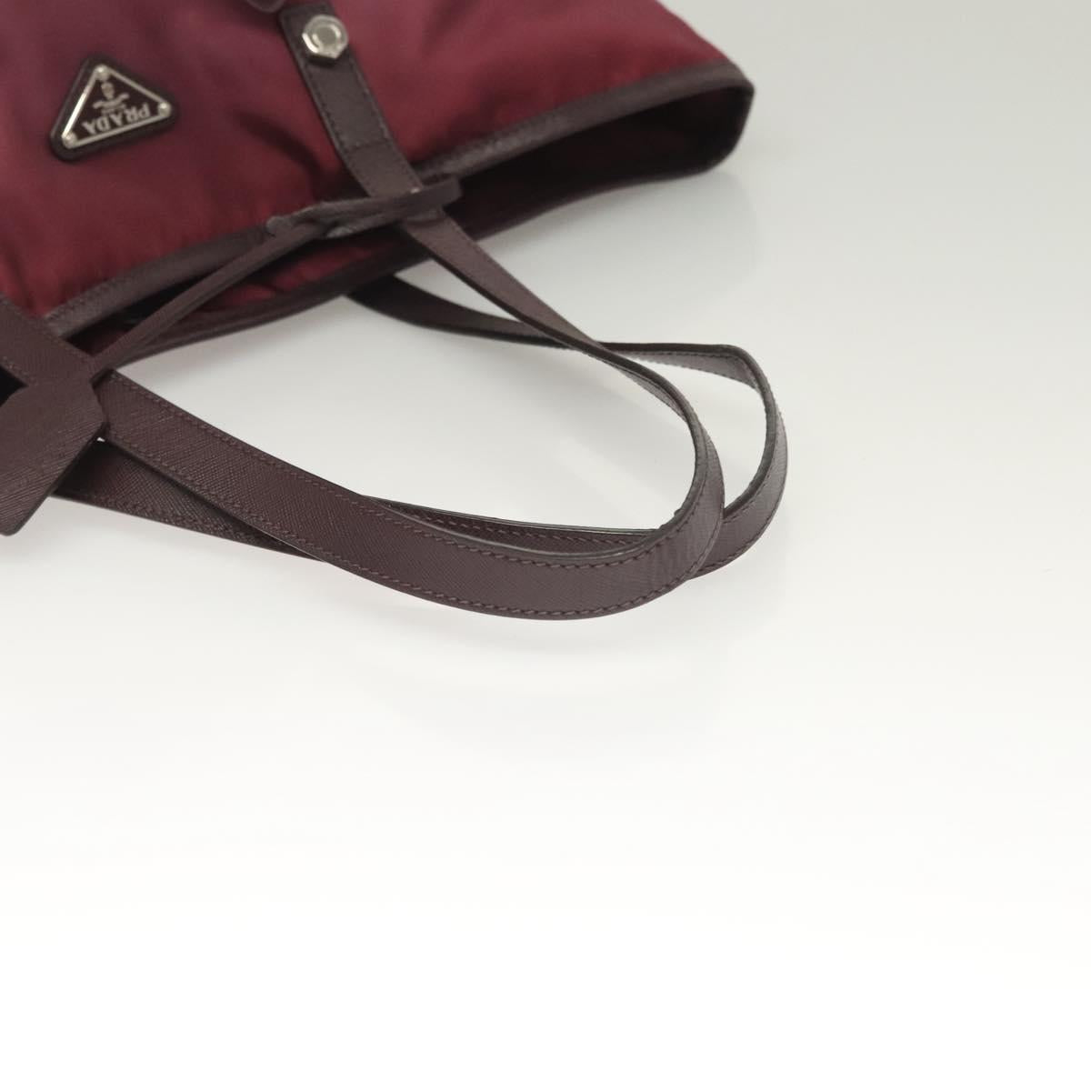 PRADA Flower Japan Limited Tote Bag Nylon Purple Auth BA2967