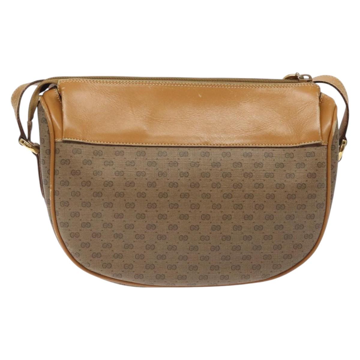GUCCI Micro GG Supreme Web Sherry Line Bag PVC Beige 001 115 0918 Auth BA2980