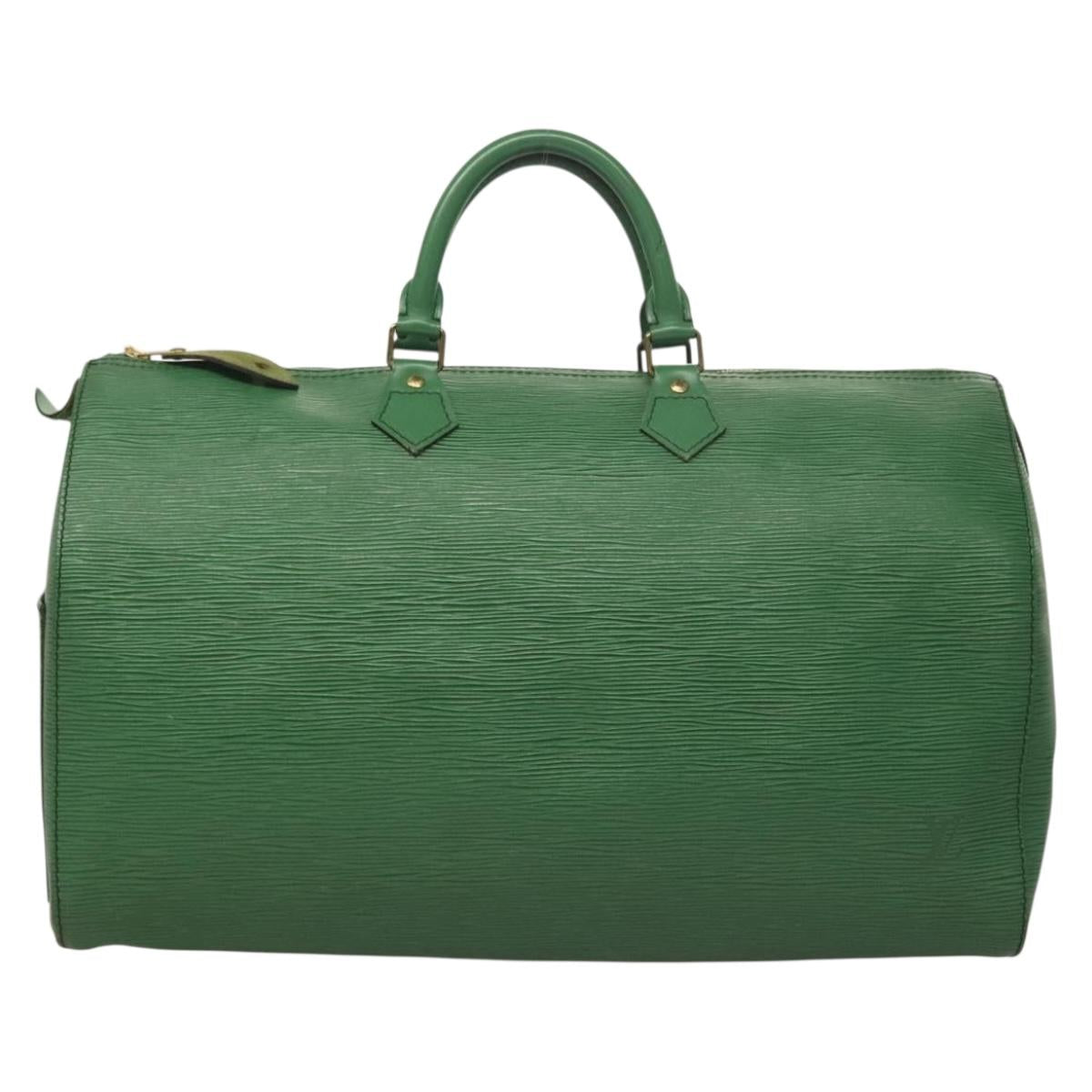 LOUIS VUITTON Epi Speedy 40 Hand Bag Green M42984 LV Auth BA3003