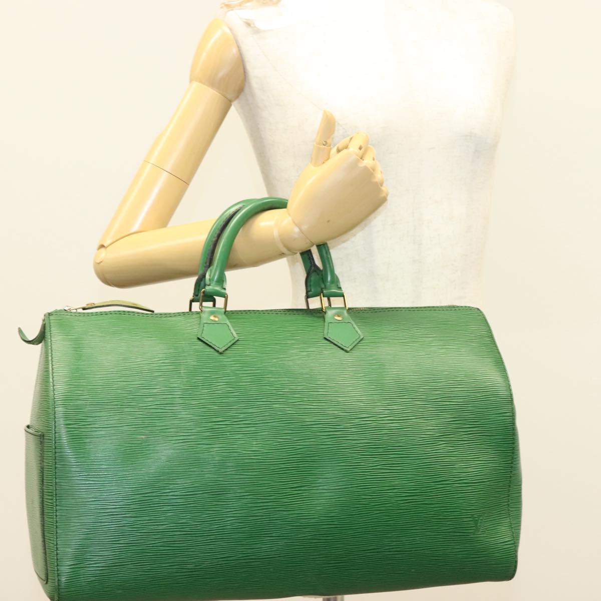 LOUIS VUITTON Epi Speedy 40 Hand Bag Green M42984 LV Auth BA3003