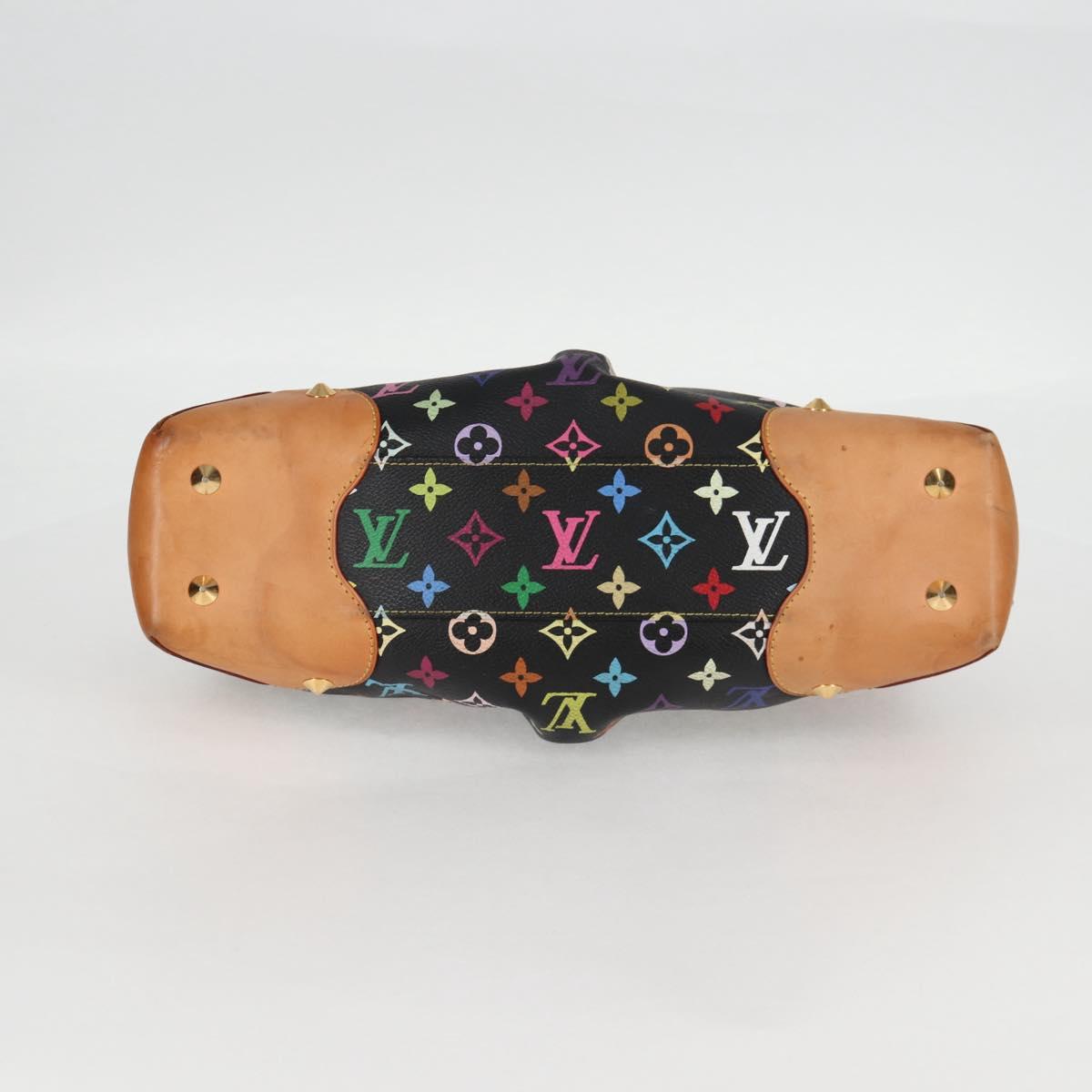 LOUIS VUITTON Monogram Multicolor Judy MM Bag 2Way Black M40256 LV Auth BA3006V