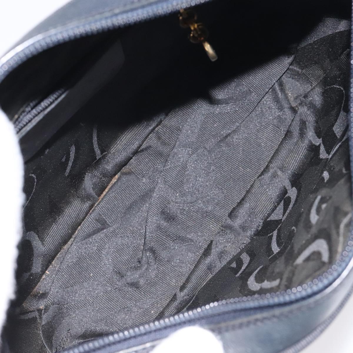Salvatore Ferragamo Vala Shoulder Bag Leather Navy Gold Auth BA3032