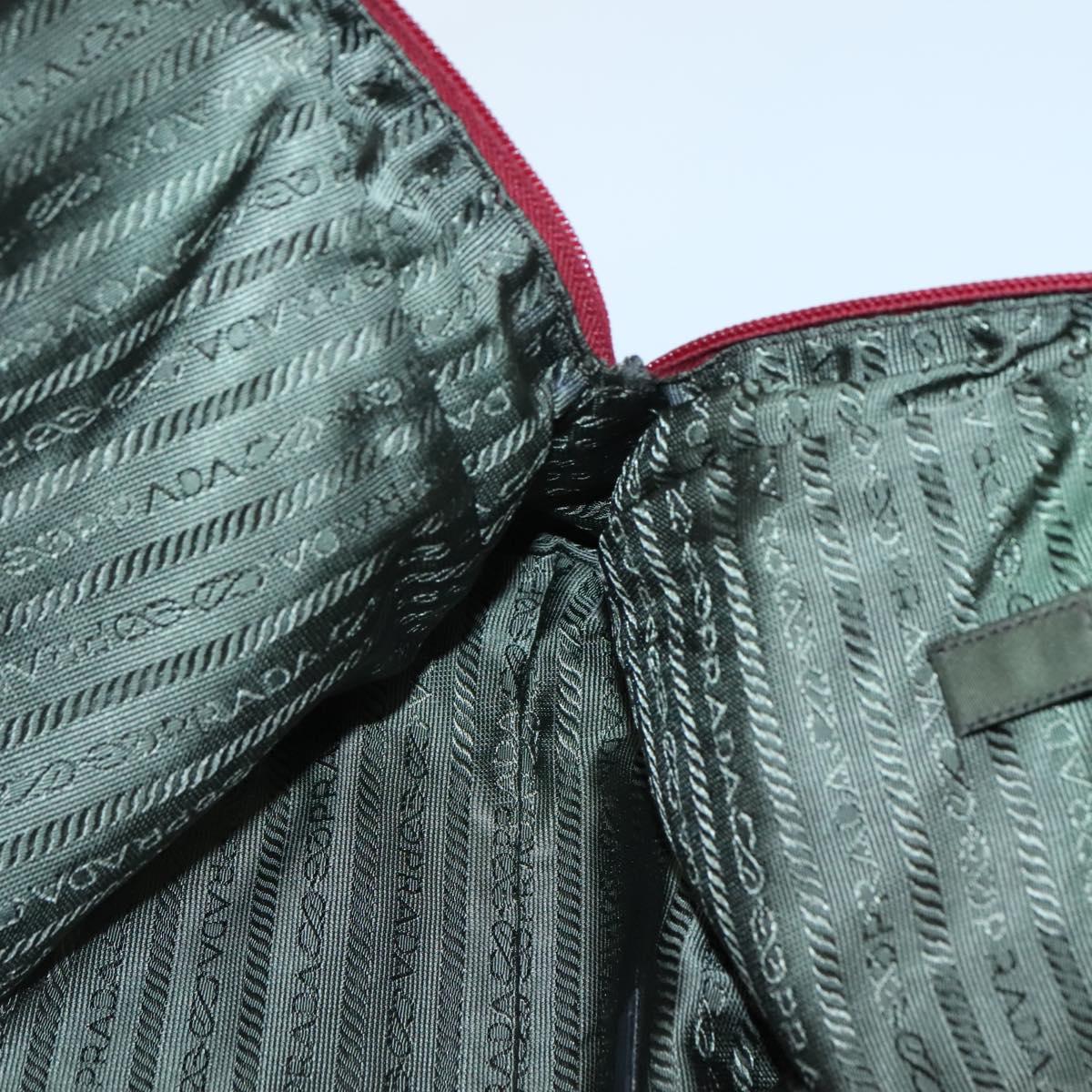 PRADA Hand Bag Nylon Red Auth BA3040