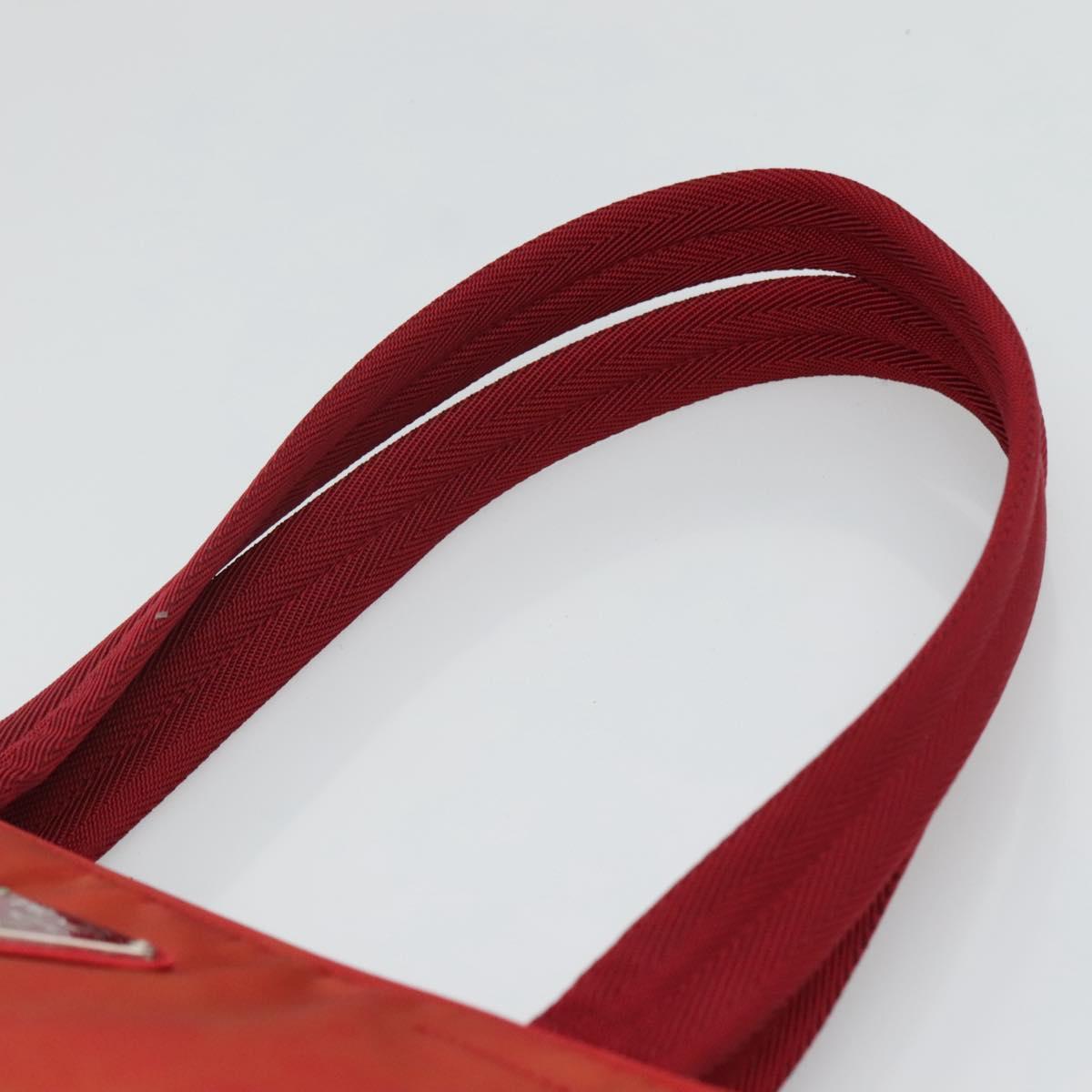 PRADA Hand Bag Nylon Red Auth BA3040