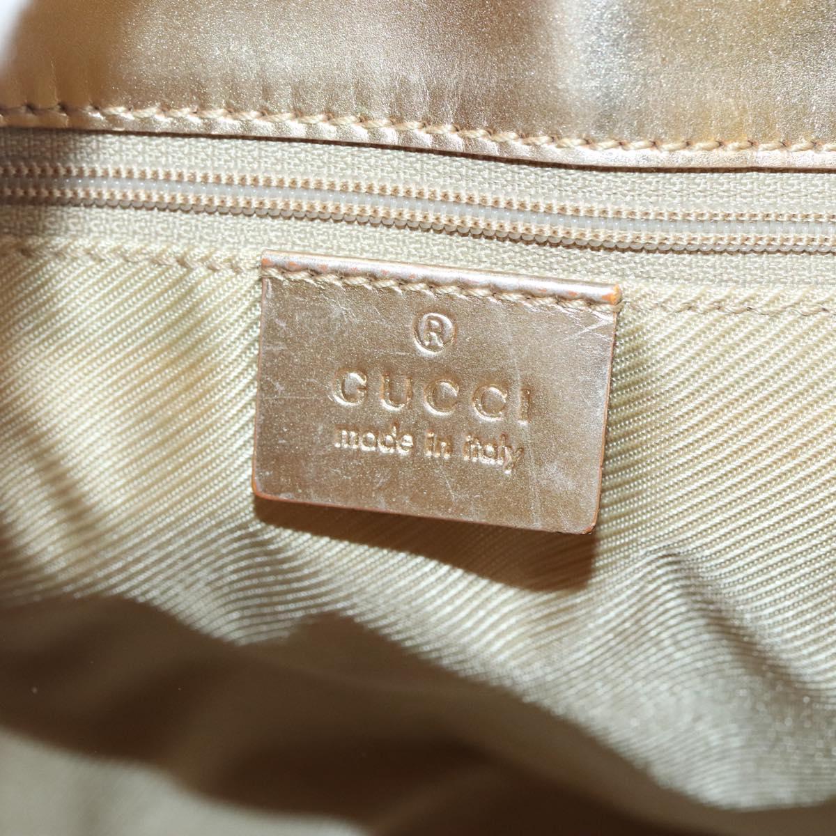 GUCCI GG Canvas Tote Bag Light Blue Gold 002 1099 Auth BA3043