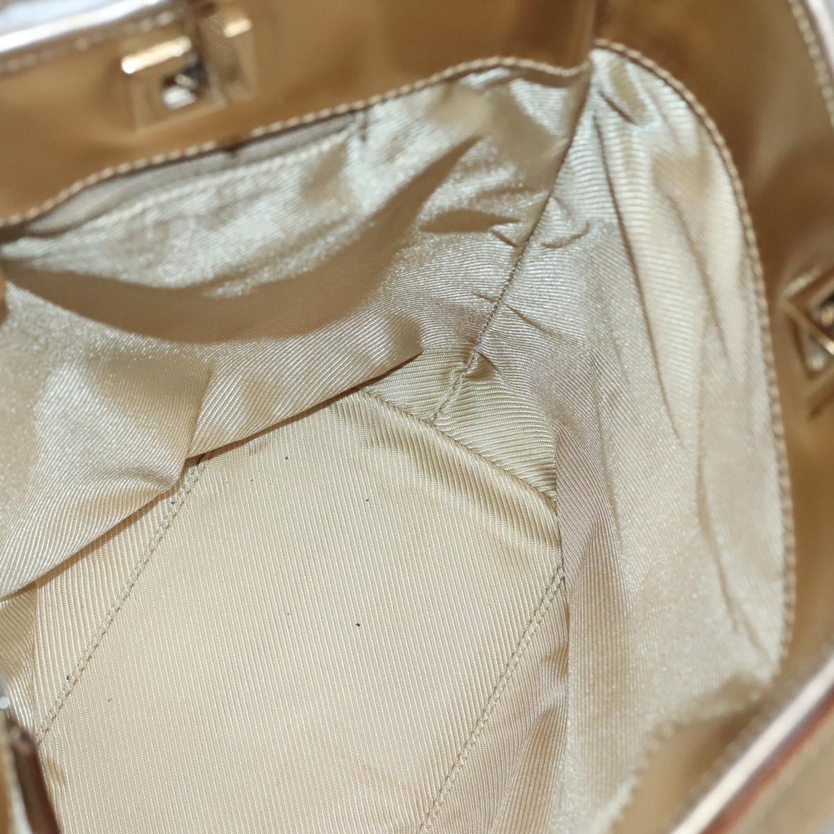 GUCCI GG Canvas Tote Bag Light Blue Gold 002 1099 Auth BA3043