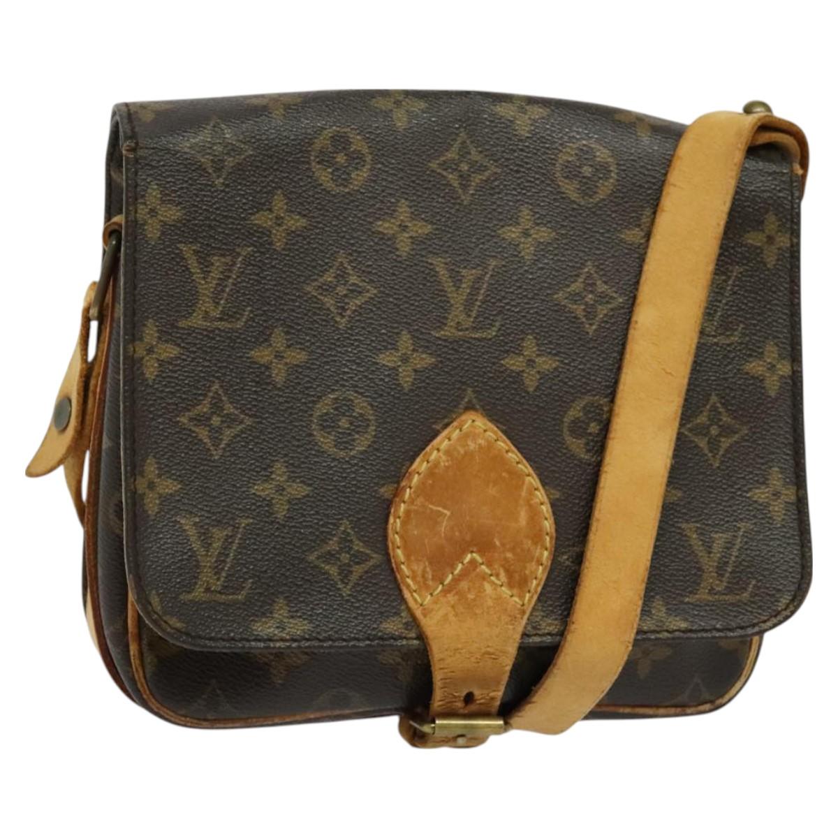 LOUIS VUITTON Monogram Cartouchiere MM Shoulder Bag M51253 LV Auth BA3075