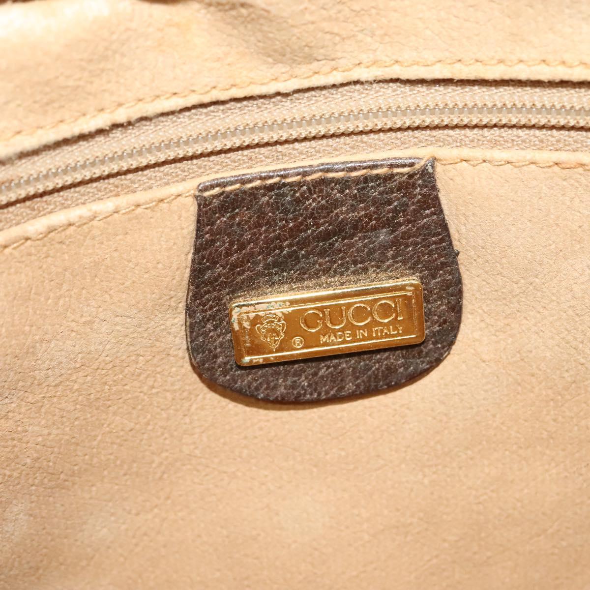 GUCCI GG Supreme Shoulder Bag PVC Beige Gold 004 904 0671 Auth BA3133