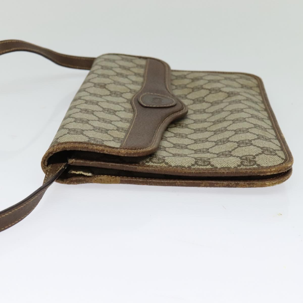 GUCCI GG Supreme Shoulder Bag PVC Beige Gold 004 904 0671 Auth BA3133