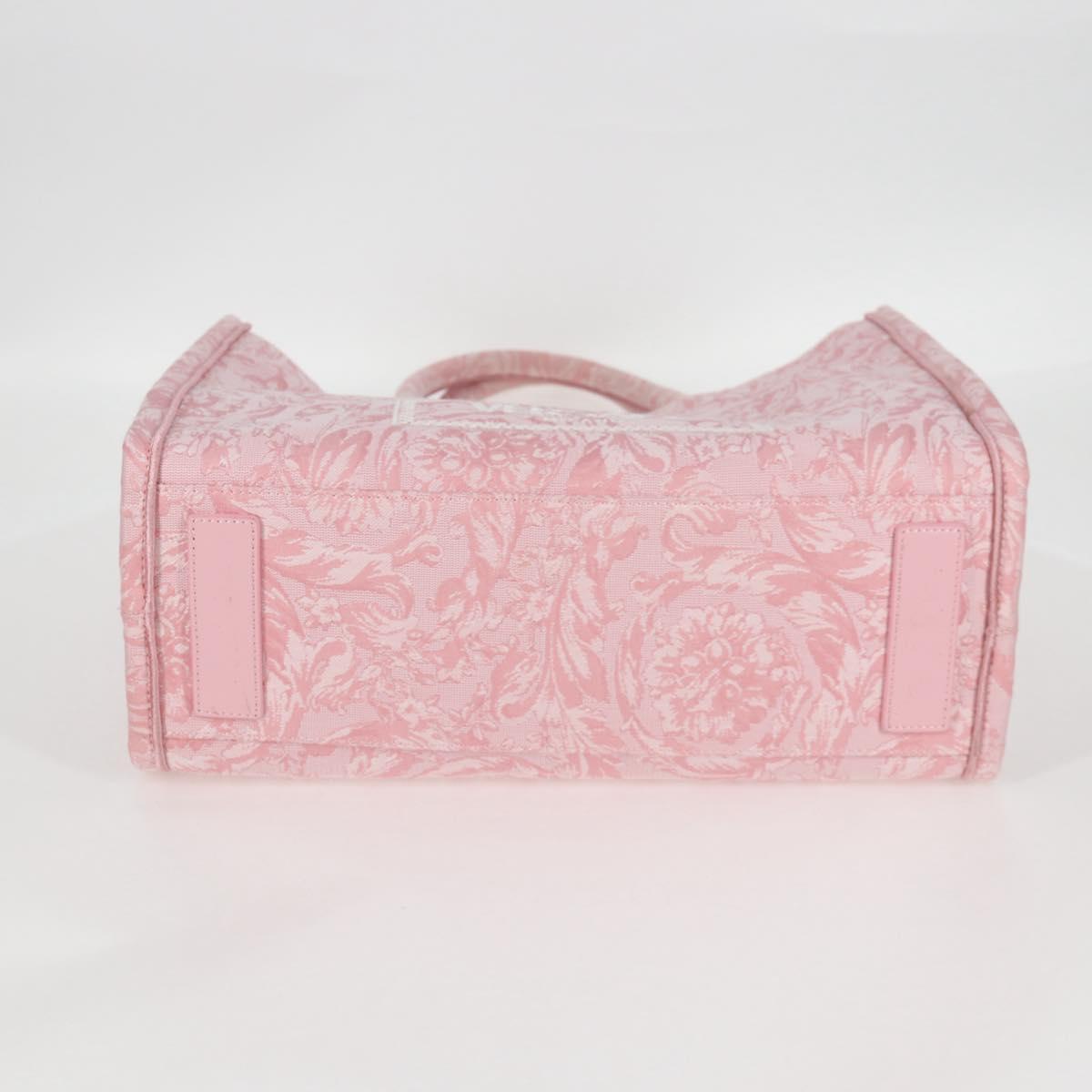 VERSACE Athena Barocco Tote Bag Canvas 2way Pink Auth BA3157M