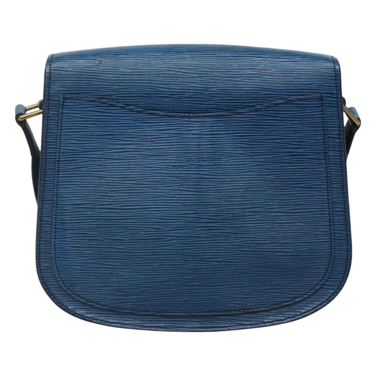 LOUIS VUITTON Epi Saint Cloud GM Shoulder Bag Toledo Blue M52195 LV Auth BA3209