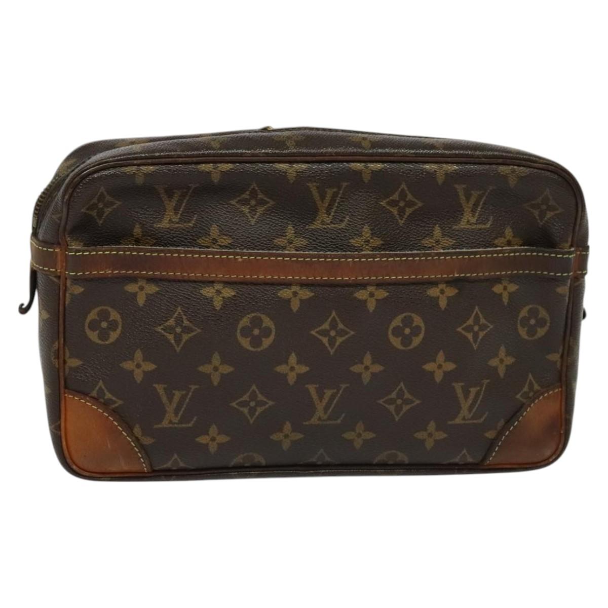 LOUIS VUITTON Monogram Compiegne 28 Clutch Bag M51845 LV Auth BA3212
