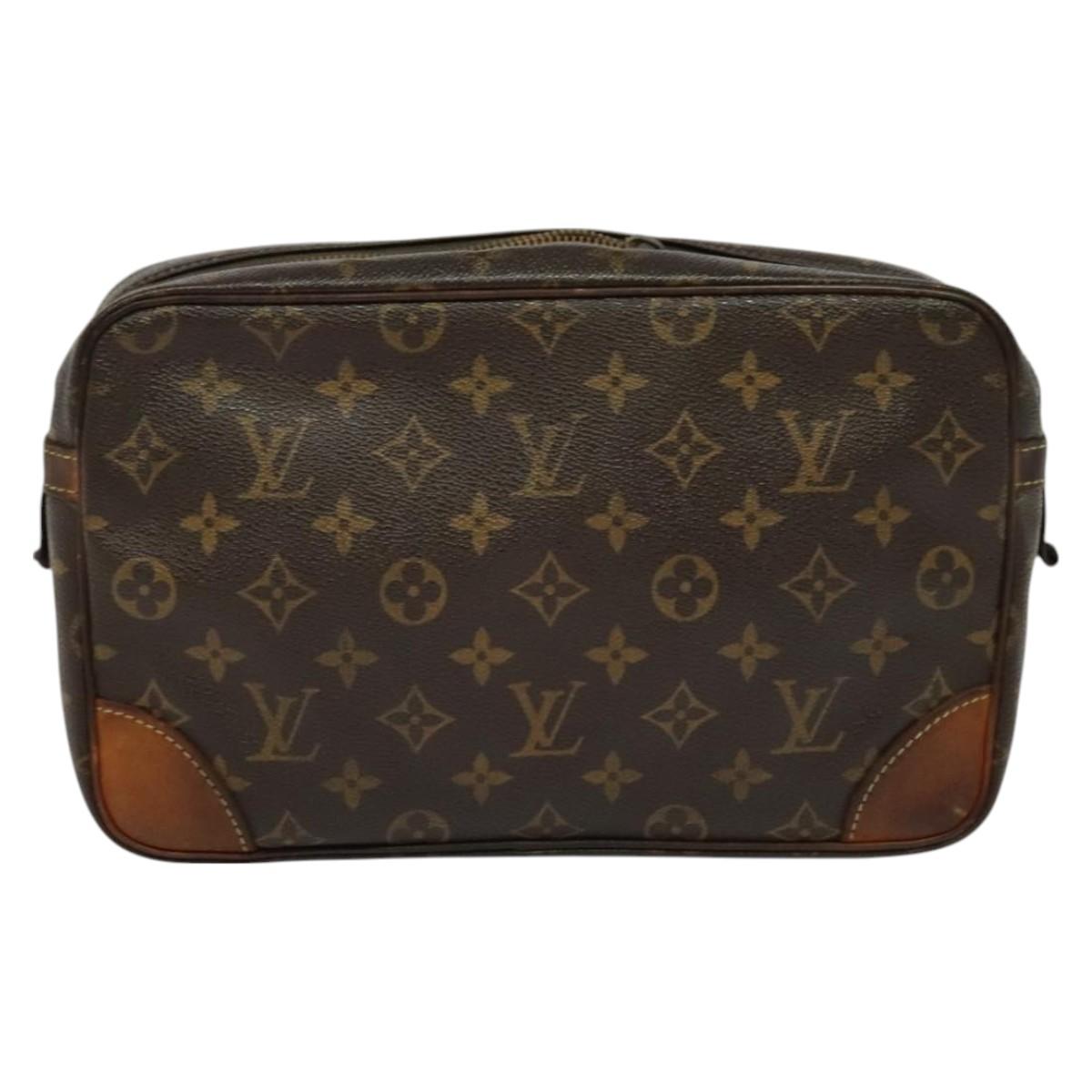 LOUIS VUITTON Monogram Compiegne 28 Clutch Bag M51845 LV Auth BA3212