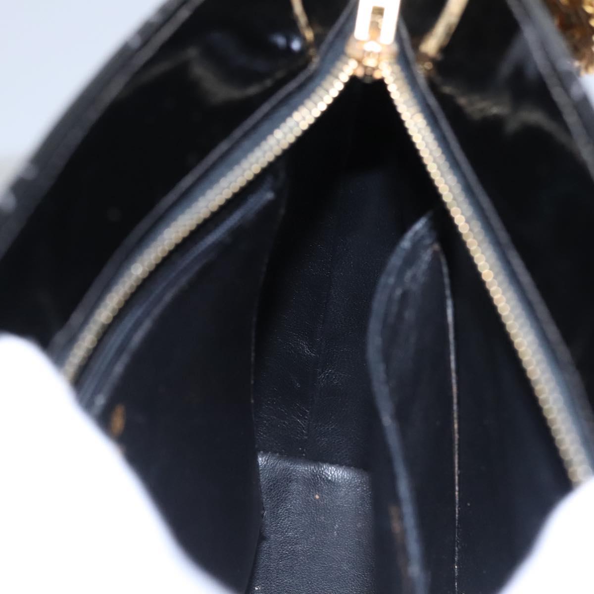 CHANEL Matelasse Tote Bag Patent leather Black CC Auth BA322