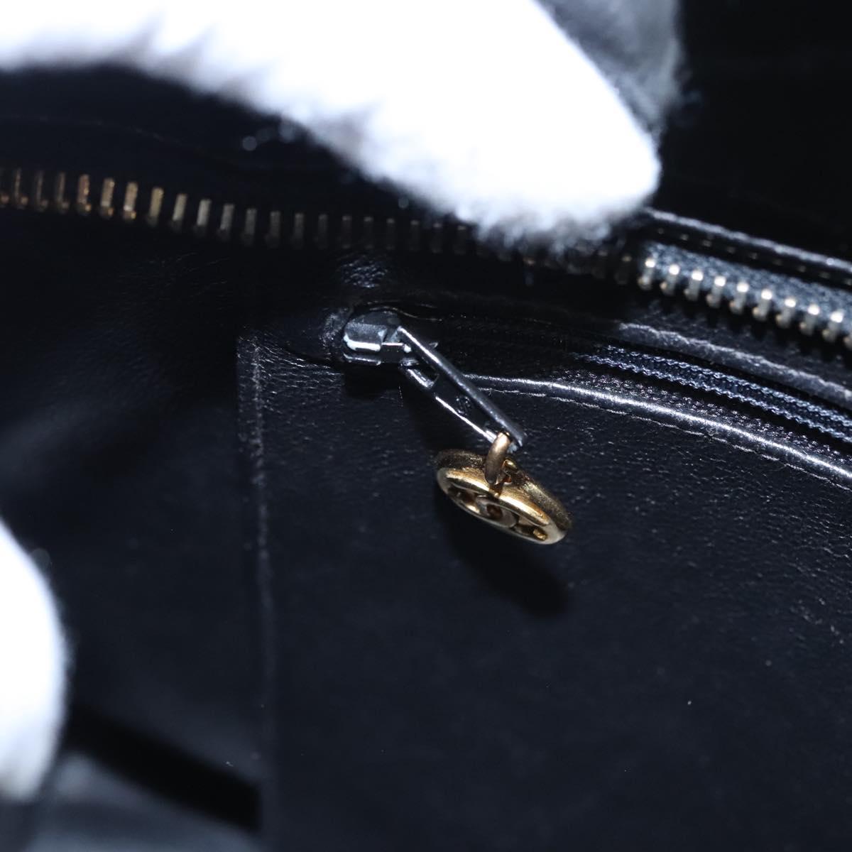 CHANEL Matelasse Tote Bag Patent leather Black CC Auth BA322