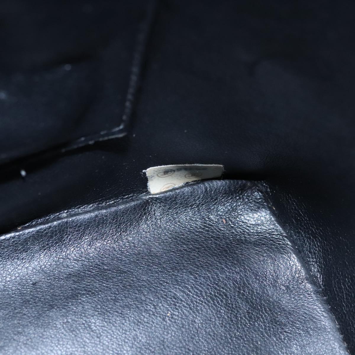 CHANEL Matelasse Tote Bag Patent leather Black CC Auth BA322