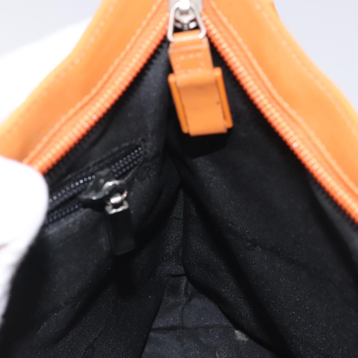 Salvatore Ferragamo Shoulder Bag Canvas Orange Auth BA3239