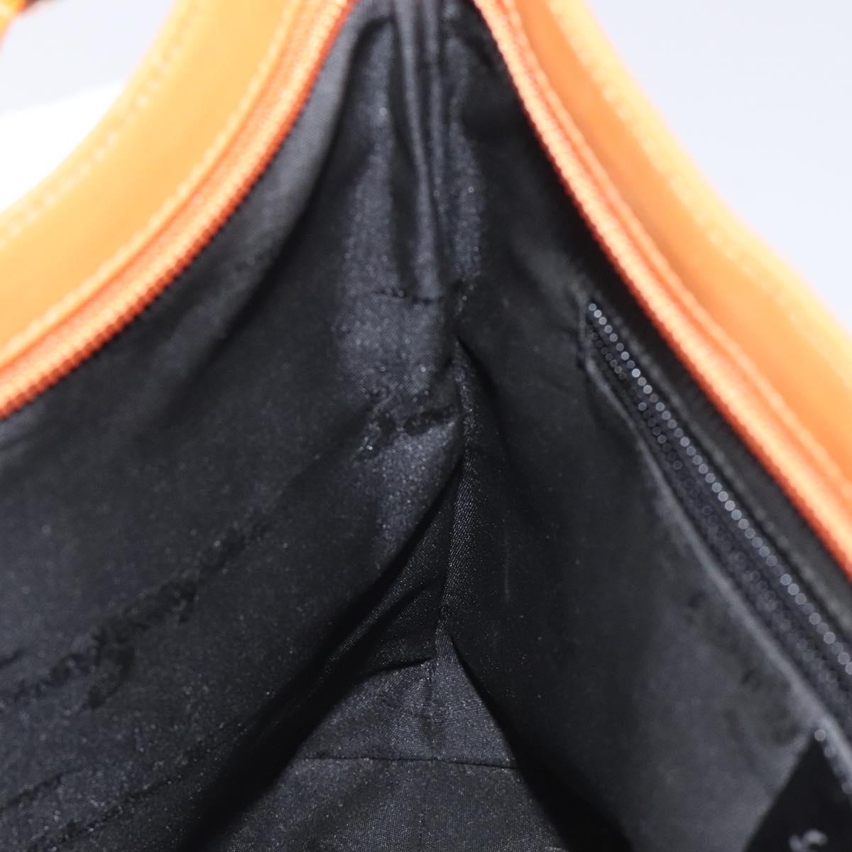 Salvatore Ferragamo Shoulder Bag Canvas Orange Auth BA3239
