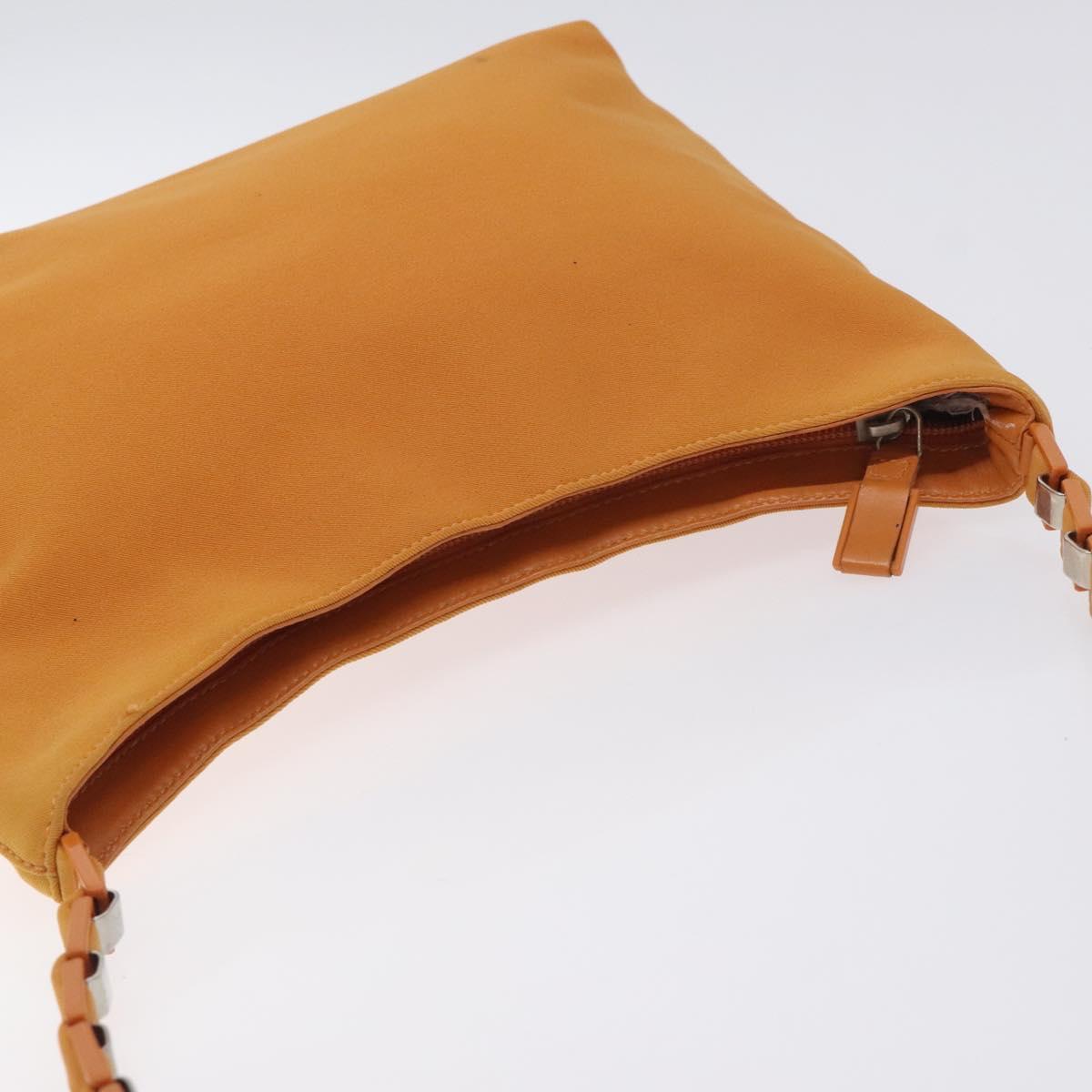 Salvatore Ferragamo Shoulder Bag Canvas Orange Auth BA3239