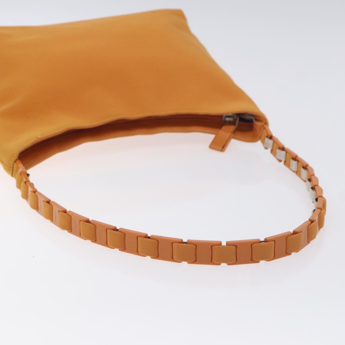 Salvatore Ferragamo Shoulder Bag Canvas Orange Auth BA3239
