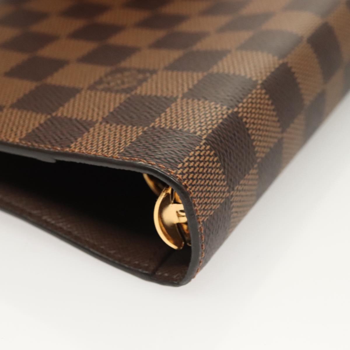 LOUIS VUITTON Damier Ebene Agenda MM Day Planner Cover R20240 LV Auth BA3262