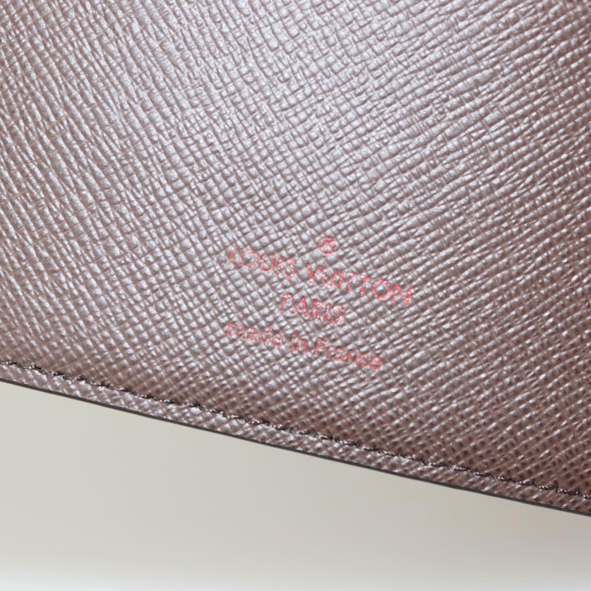 LOUIS VUITTON Damier Ebene Agenda MM Day Planner Cover R20240 LV Auth BA3262